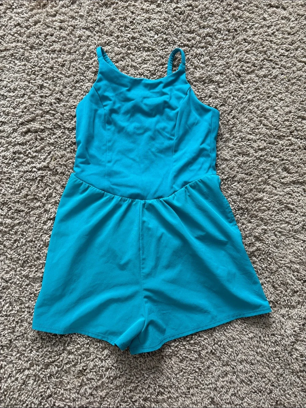 all in motion Teal Sleeveless Girls Romper - Picture 1 of 5